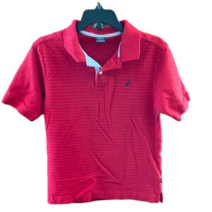Nautica Boy’s red polo shirt, size 10-12.